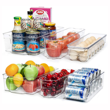 Top sale guaranteed quality set of 6 food plastic refrigerator organizer